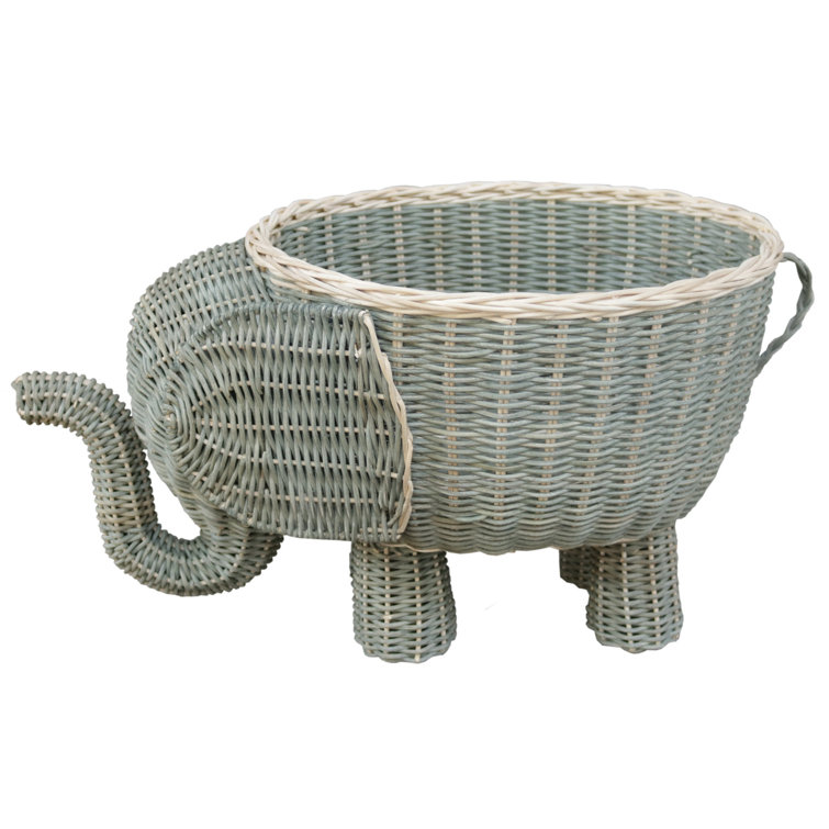 Bay Isle Home Elephant Storage Rattan Basket Wayfair.co.uk